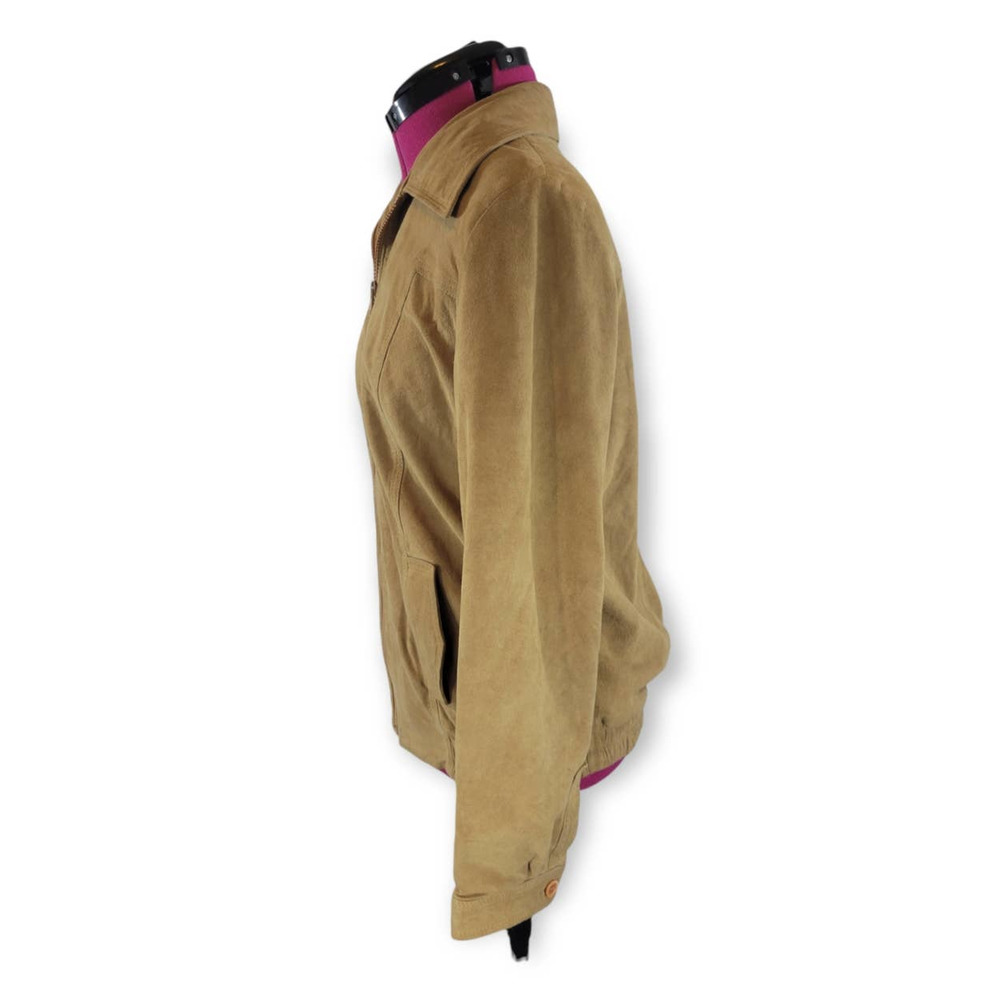 Vintage Genuine Suede Leather Zip Up Jacket Size Medium - Picture 4 of 6